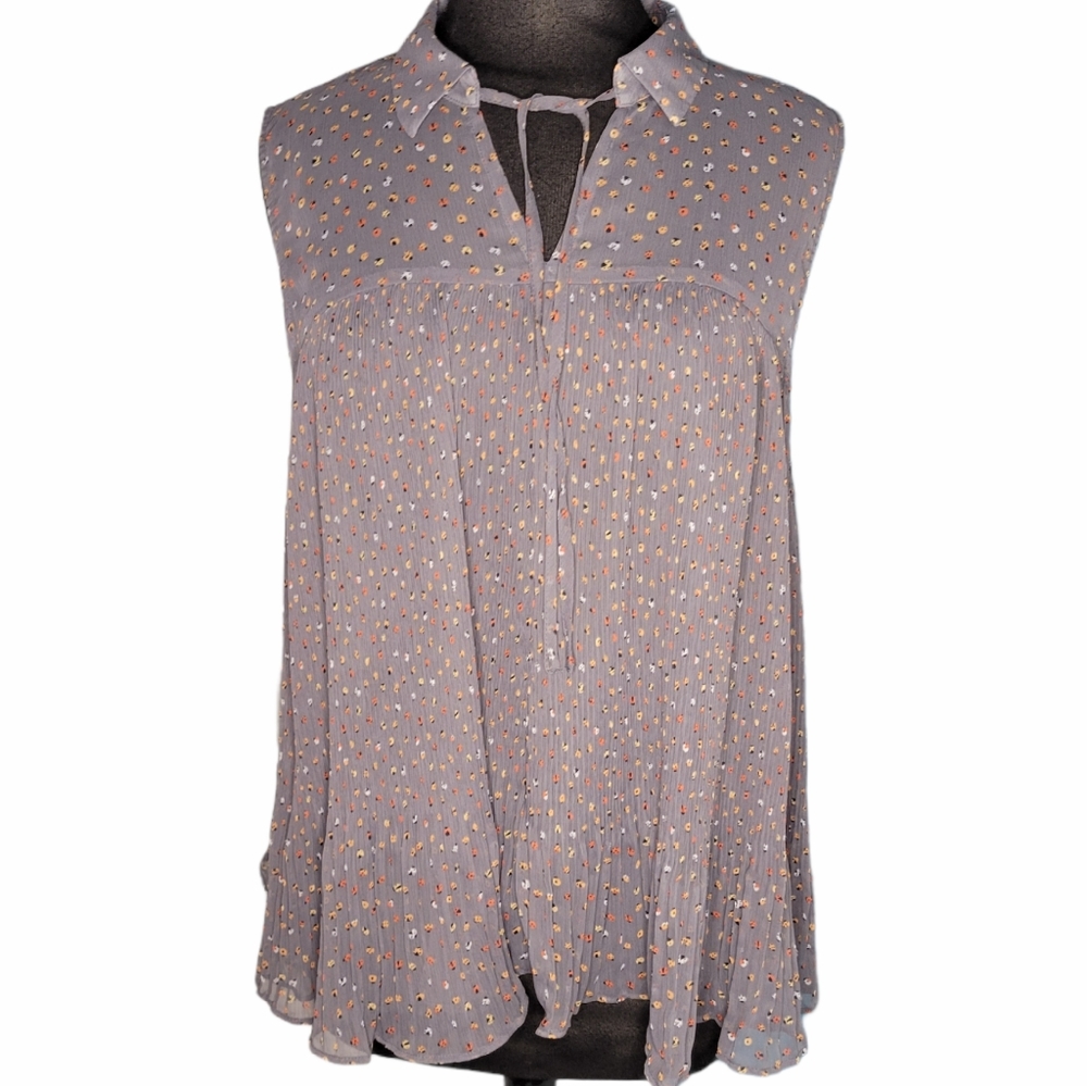 Lauren Conrad sheer floral blouse